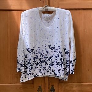 J.Jill Sweater Linen-Cotton Blend Sz Petite-L